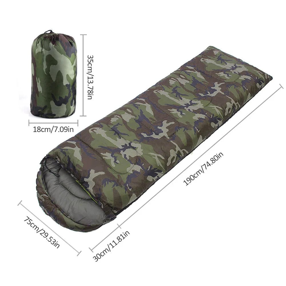 Sac de Couchage à Capuche Camouflage - CamoX